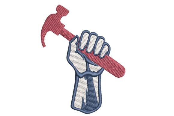 Labor Day Fist with Hammer Embroidery Review