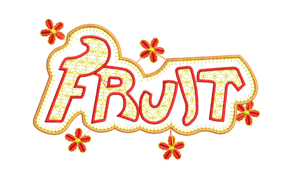 Review: Fruit Word Embroidery Design for Gifts