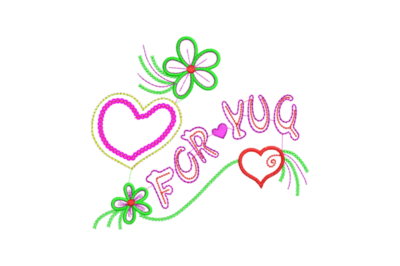 Review: Heart Embroidery with for You Text
