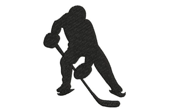 Review: Ice Hockey Player Silhouette Embroidery Design