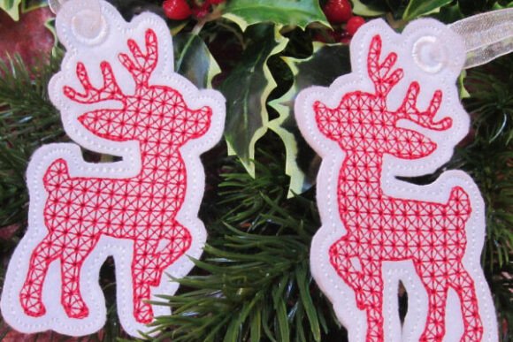 Review: ITH Christmas Tag – Reindeer Embroidery