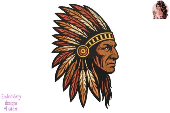 Review: Native Warrior Chief Profile Embroidery